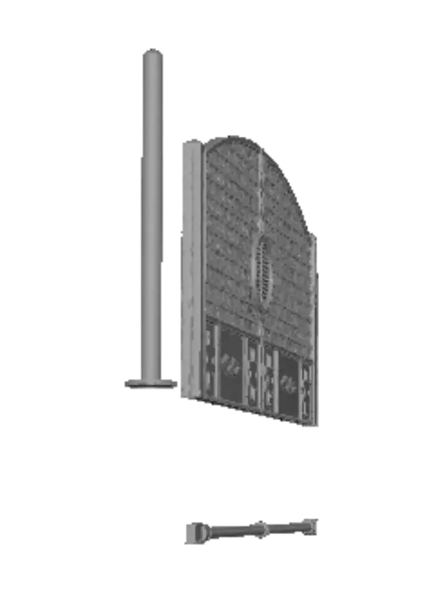3D model for Arch-Top Ornamental Iron Gate