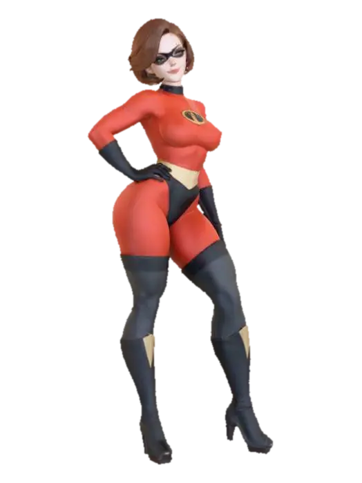 Crimson Vigilante 3D model, vytvořený pomocí AI