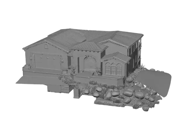 3D model for Hillside Villa at Sunset