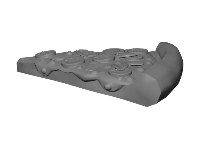 3D model for Steaming Pepperoni Pizza Slice
