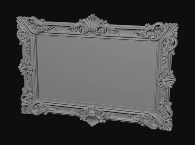 3D model for Gilded Rococo Frame