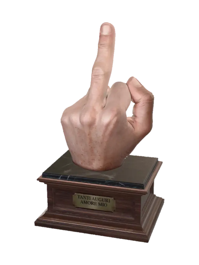 TANTI AUGURI AMORE MIO - Message 3D-model, gegenereerd door AI