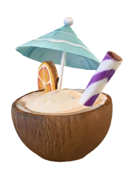Tropical Delight - Clipart 3D model, vytvořený pomocí AI