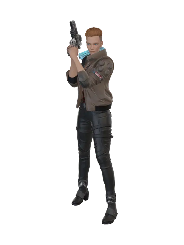 V Female Pose1 3D - Cybernetics 3D model, vytvořený pomocí AI