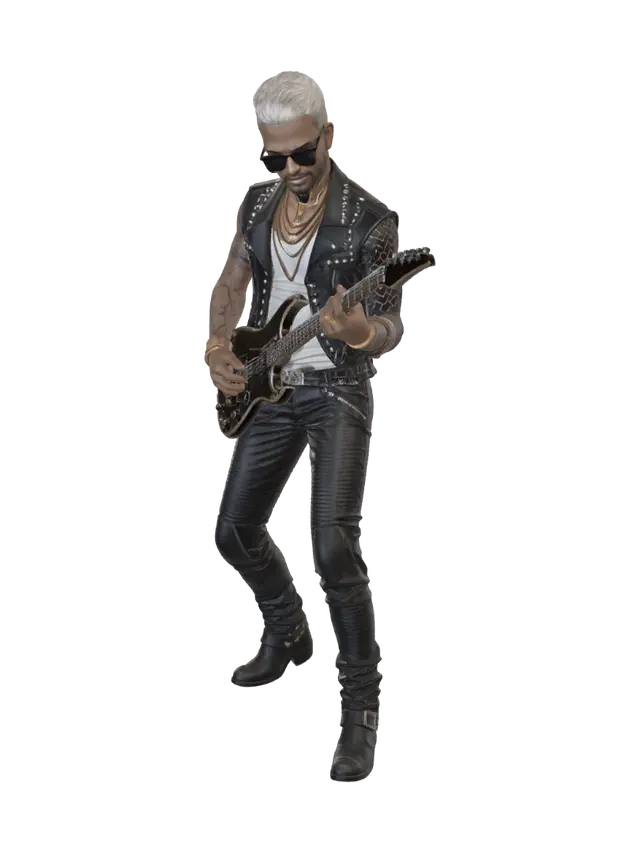 Kerry Eurodyne 3D - Tattoo 3D model, vytvořený pomocí AI