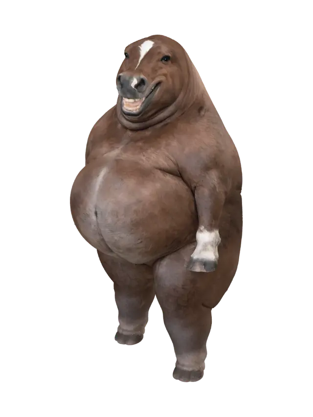 Modello 3D Smiling Hippo - Muppet, generato dall’IA