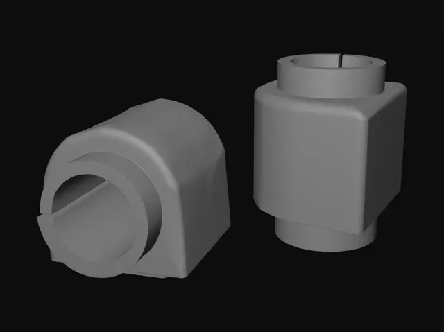 3D model for Automotive rubber bushings