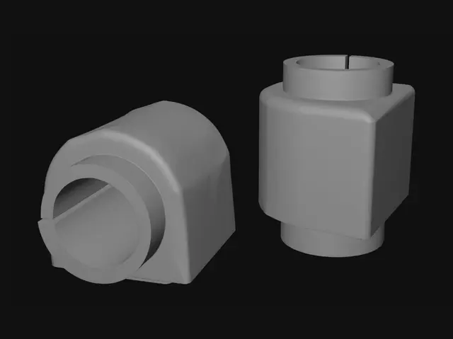 3D model for Automotive rubber bushings