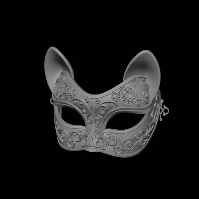 3D model for Gilded Cat Masquerade Mask