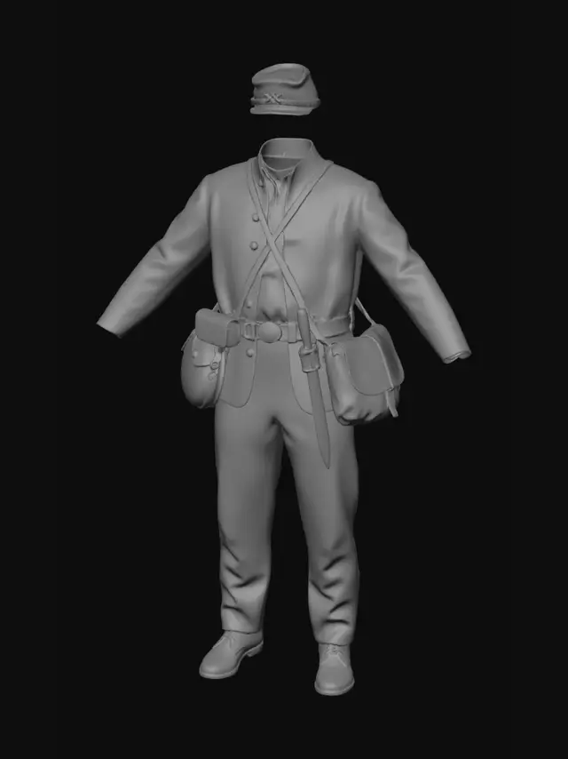 3D model for Civil War Union Soldier Uniform Display