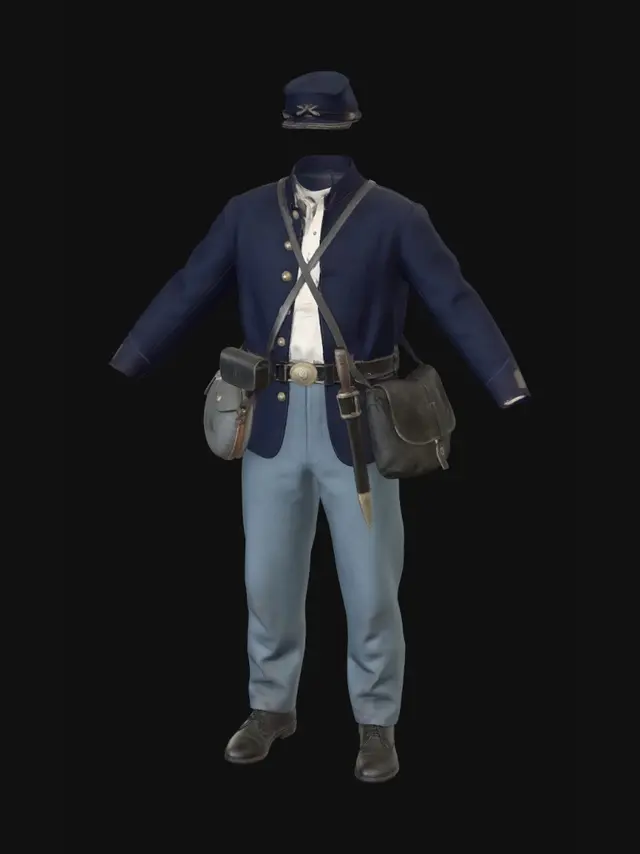 3D model for Civil War Union Soldier Uniform Display