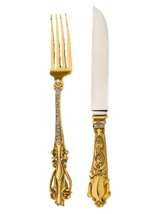 Opulent Dining Tools - Silverware 3D model, vytvořený pomocí AI