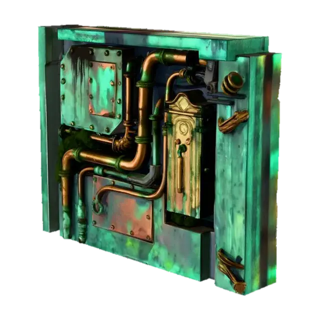 Industrial Symphony 3D model, vytvořený pomocí AI