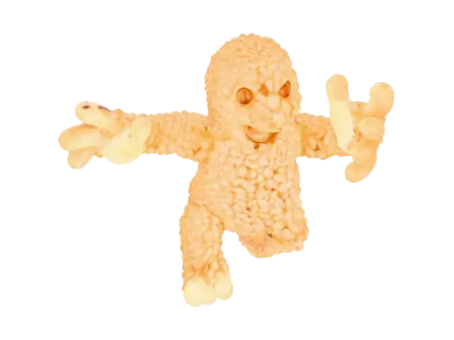 A monster that is made out of rice krispie treats with hands that have 5 fingers 3D model, vytvořený pomocí AI