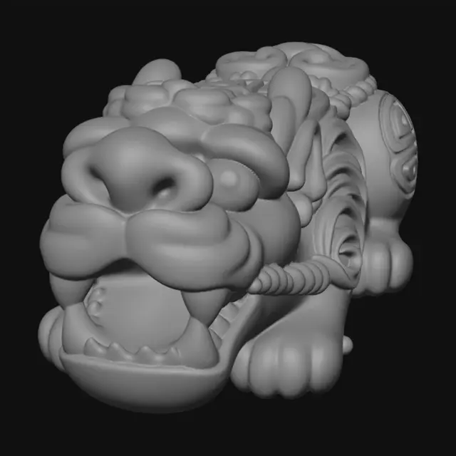 3D model for Lucky Dragon Charm