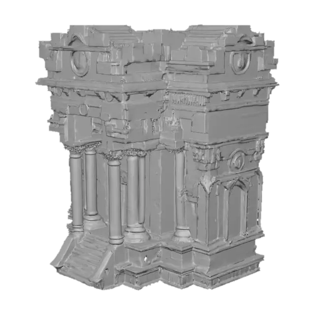 3D model for Highly detailed, photo realistic, monolithic monument of ancient origins, temple for giants, what came before