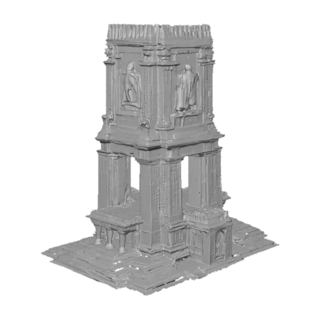 3D model for Highly detailed, photo realistic, monolithic monument of ancient origins, temple for giants, what came before