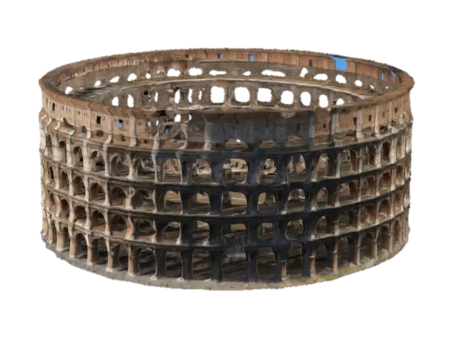 Ancient Rome, Colosseum - Tourist 3D model, vytvořený pomocí AI
