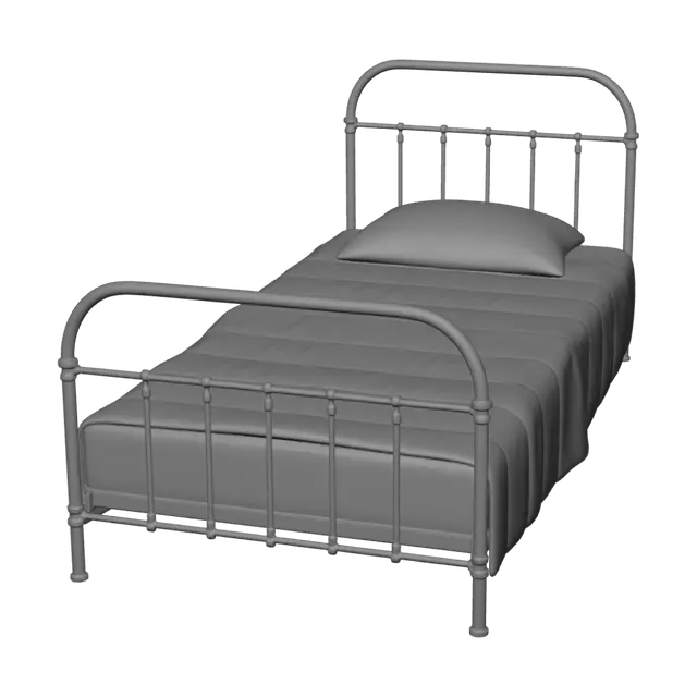 3D model for Metal Bed in Three Colors