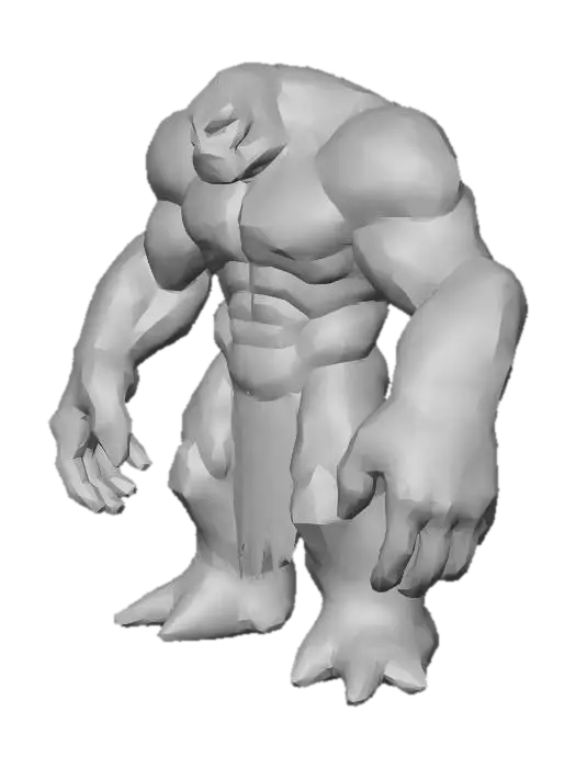 3D model for A massive stone golem with glowing cracks ancient and powerful fantasy style