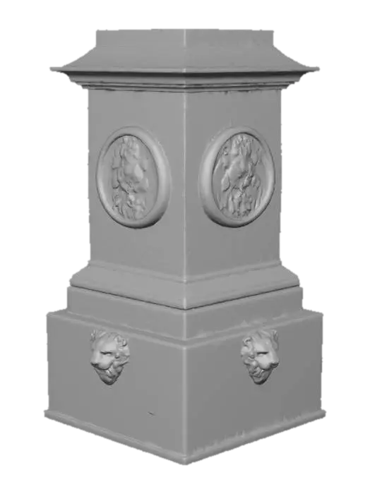 3D model for Stone Lion Base
