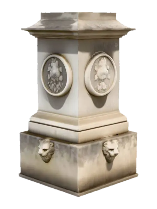 3D model for Stone Lion Base