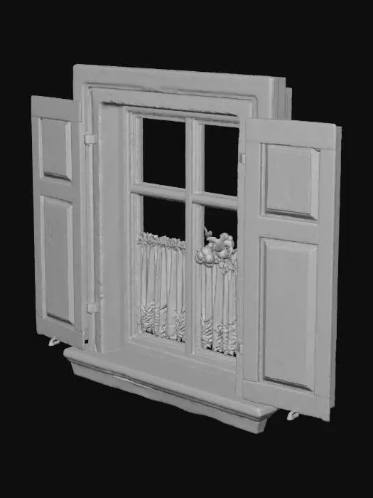3D model for Blue Shuttered Window