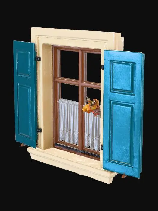 3D model for Blue Shuttered Window
