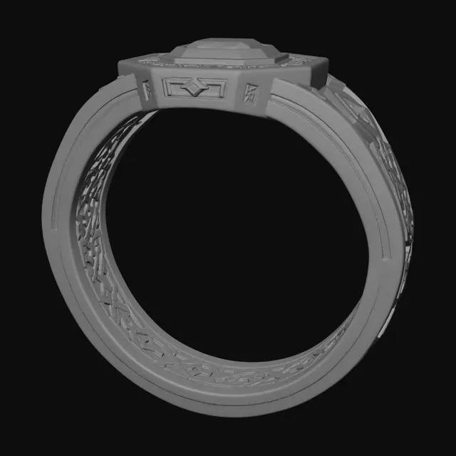 3D model for Runic Octagon Ring