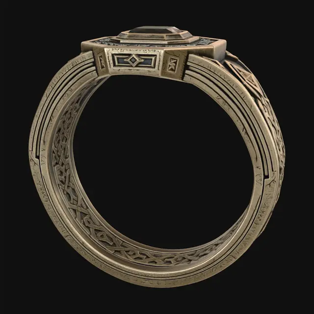 3D model for Runic Octagon Ring