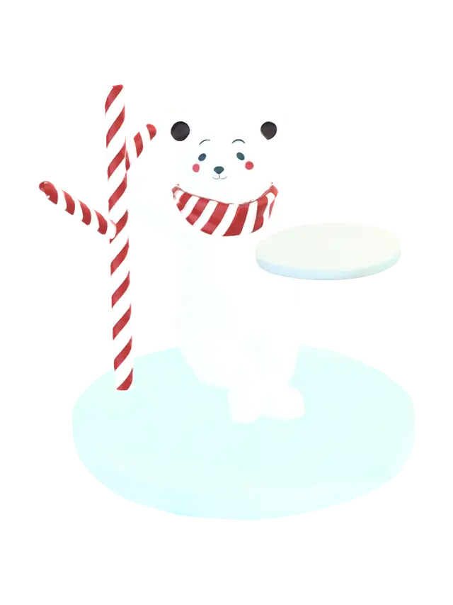 44 - Candycane 3D model, vytvořený pomocí AI