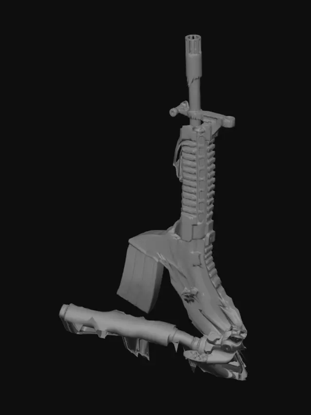 3D model for ultra realistic M4 style assault rifle,