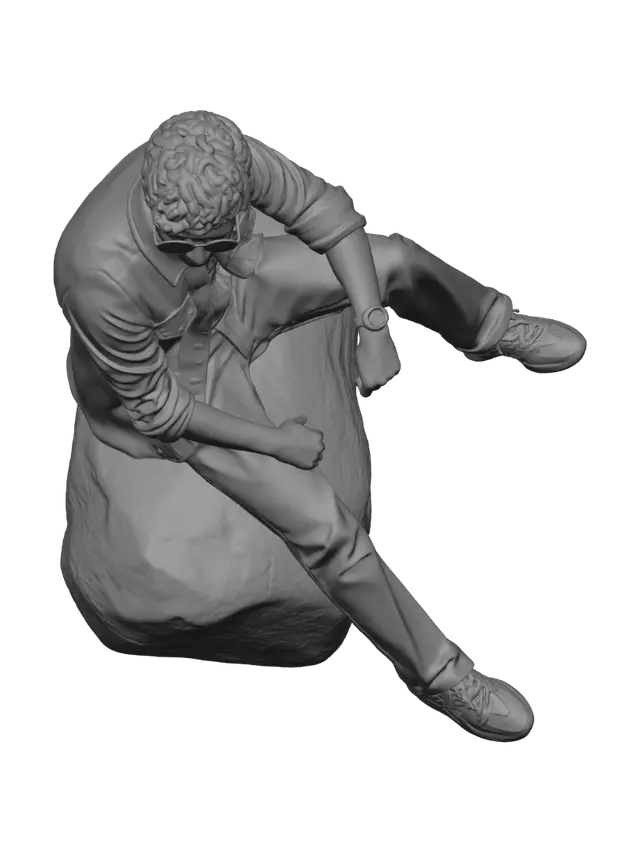 3D model for Rocky Riverbank Portrait