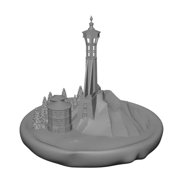 3D model for Snowbound Lighthouse