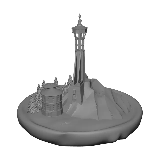3D model for Snowbound Lighthouse