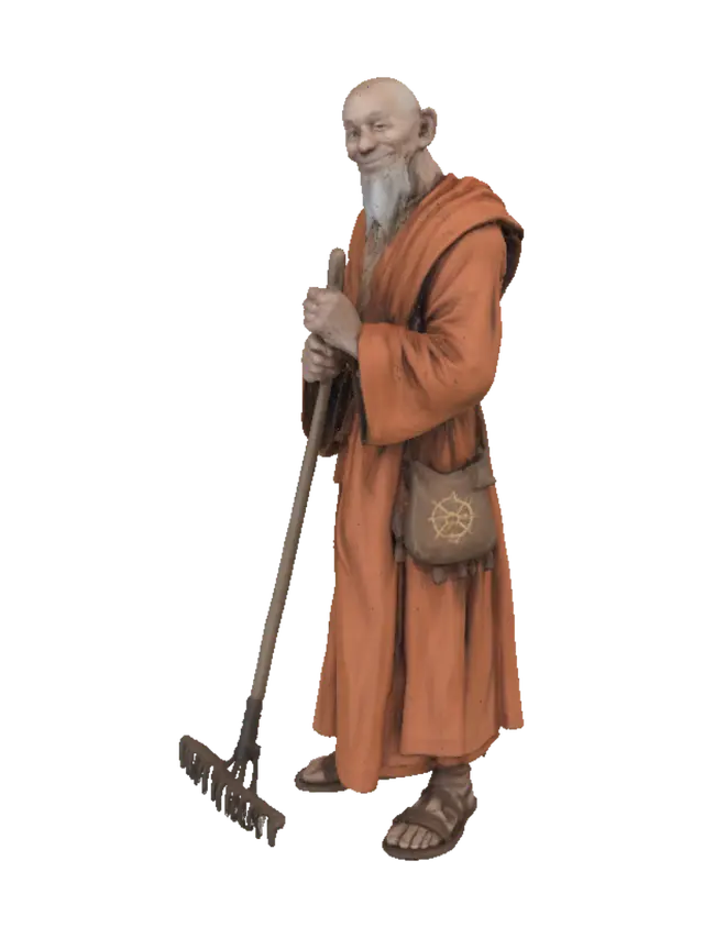 3D model for Raking Monk