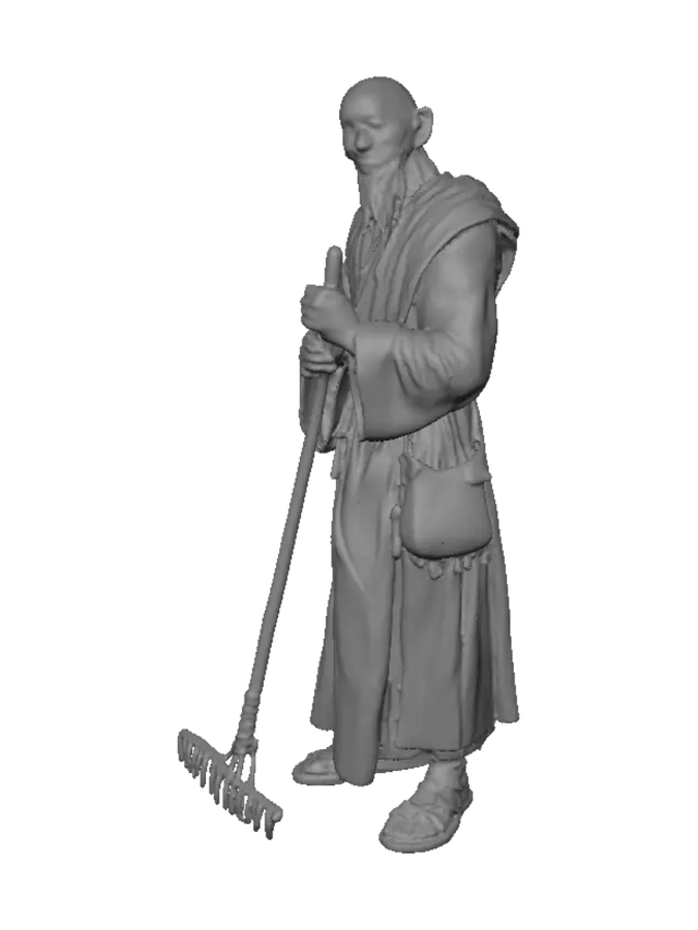 3D model for Raking Monk