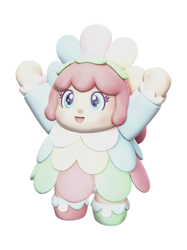3D model for Ornate Poppy Dandy'S World