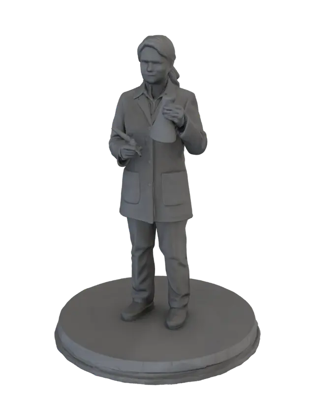 Lady in the Lab Coat - Scientist 3D model, vytvořený pomocí AI