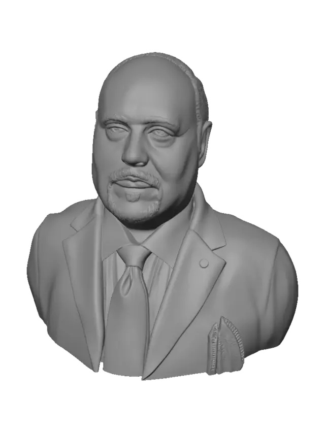 3D model for Formal headshot of a man in a navy suit
