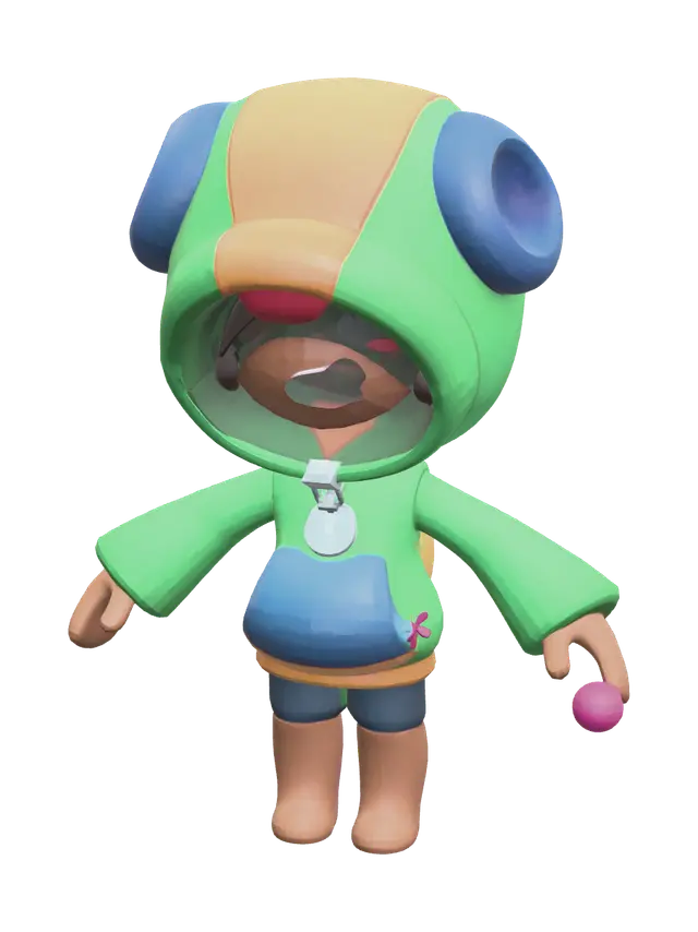 Realistic Brawl Stars - Brawlstars 3D model, vytvořený pomocí AI