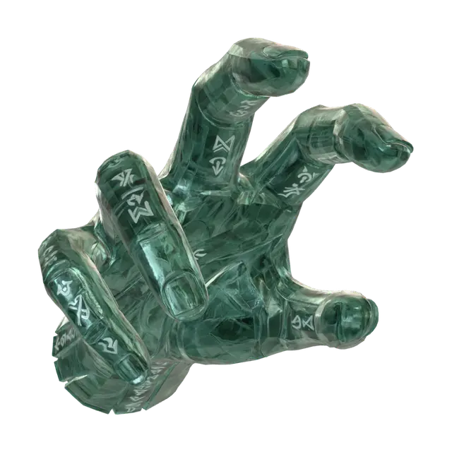 Bigby's Grasping Hand - Glove 3D model, vytvořený pomocí AI