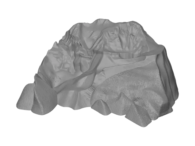 3D model for Snow-Capped Summit Above the Pines
