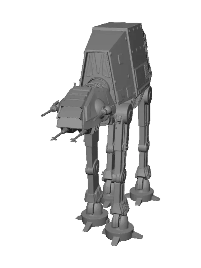 3D model for Dark Imperial Walker on a Battle-Torn Field
