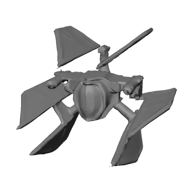 3D model for Quad-Wing Solar Starfighter