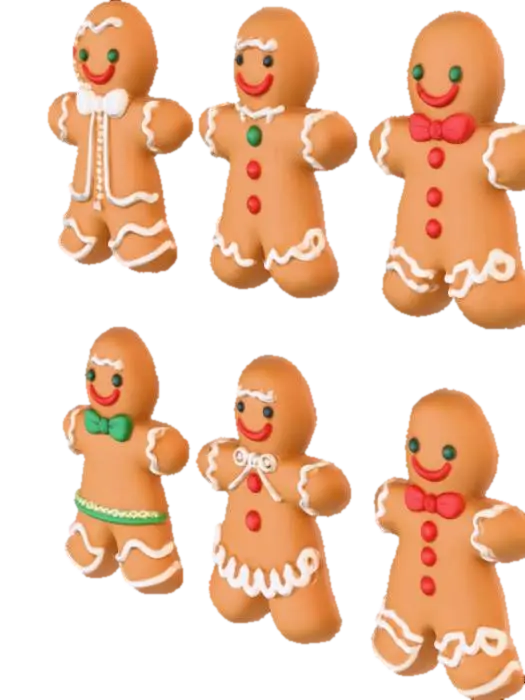 Gingerbread Friends 3D model, vytvořený pomocí AI