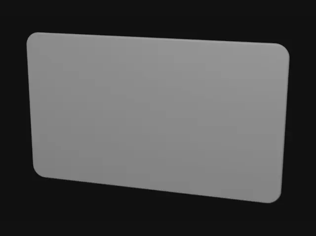 3D model for a horizontal id card with no details, blank