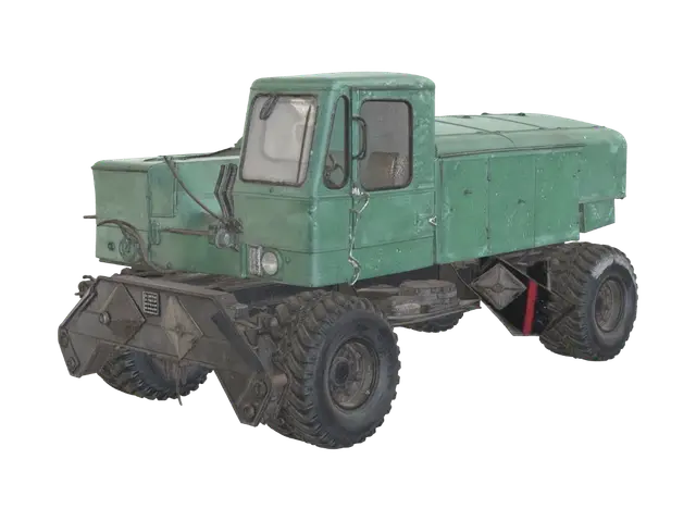 Green Industrial Tractor - Tire 3D model, vytvořený pomocí AI