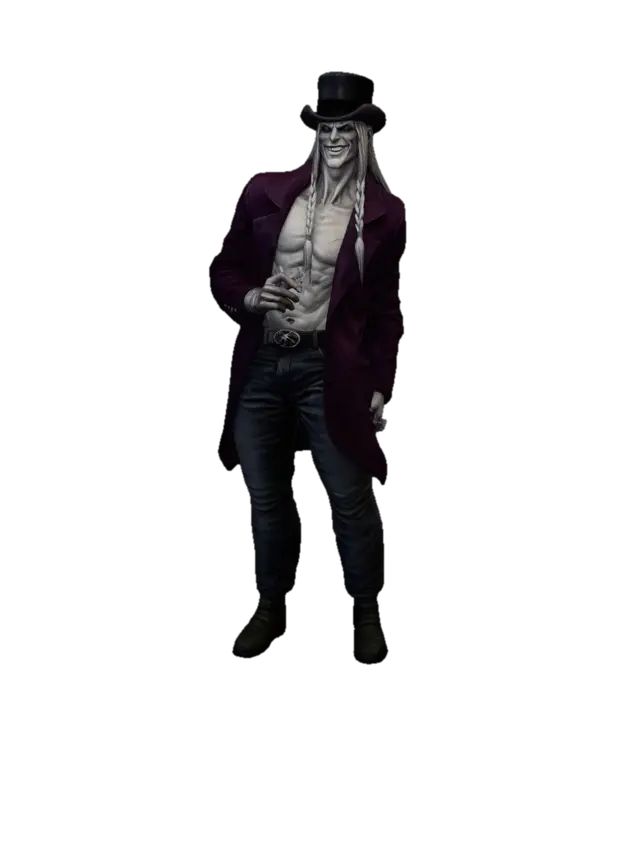 Graveyard Gambler 3D model, vytvořený pomocí AI