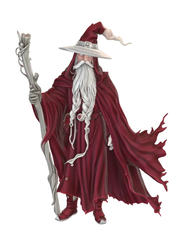 Emerald Wizard in the Snow - Frosty 3D model, vytvořený pomocí AI